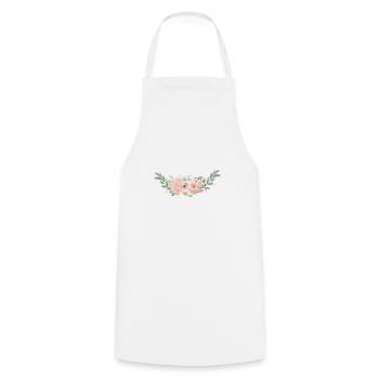 Modern Pastel Flowers can be personalized - Cooking Apron - white - Front - AI Model Male 185 dark (185cm)