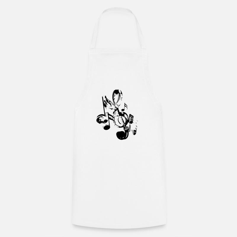 Notes de clé - Tablier de cuisine - blanc