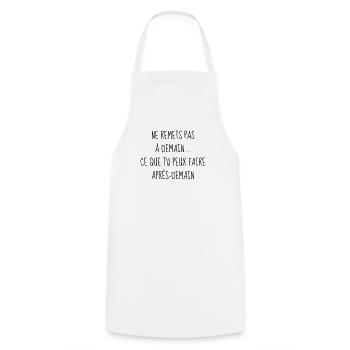 Humour - Drôle - Blague - Rire - Fun - Cool - Tablier de cuisine - blanc - Devant - AI Model Male 185 dark (185cm)