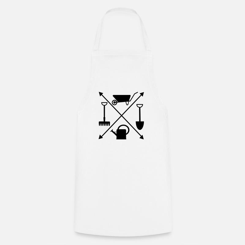 jardin - Tablier de cuisine - blanc