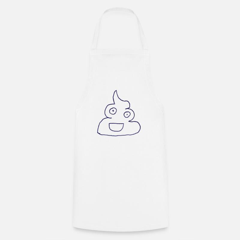poop shitty desing 32 - Cooking Apron - white
