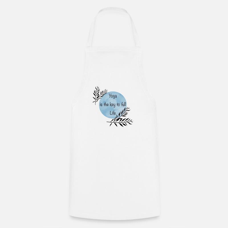 Yoga - Tablier de cuisine - blanc