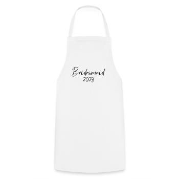 Bridesmaid 2023 Wedding Maid of Honor - Cooking Apron - white - Front - AI Model Male 185 dark (185cm)