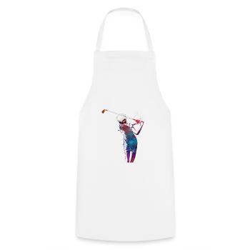Sport golf player - Cooking Apron - white - Front - AI Model Male 185 dark (185cm)