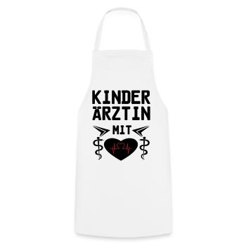 Kinderärztin mit Herz Geschenk - Kochschürze - Weiß - Vorne - AI Model Male 185 dark (185cm)