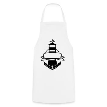 Leuchtturm,Anker T-Shirt, Home, Heimat - Kochschürze - Weiß - Vorne - AI Model Male 185 dark (185cm)