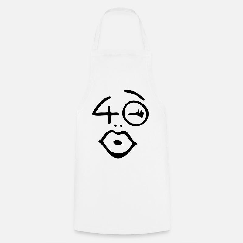 Wow, enfin 40 ans! - Tablier de cuisine - blanc