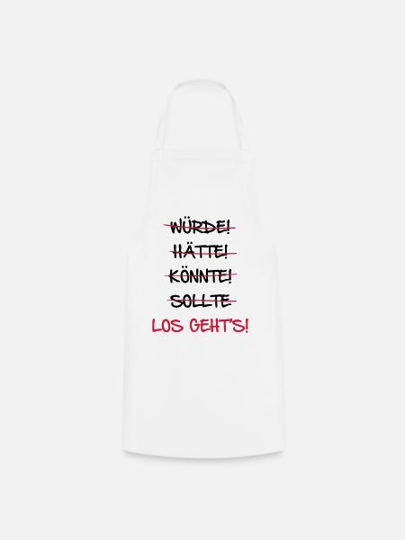Allez-y, lancez-vous - Tablier de cuisine - blanc