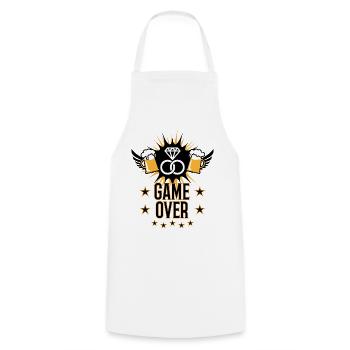 149 Game Over JGA Diamond Ring Beer - Cooking Apron - white - Front - AI Model Male 185 dark (185cm)