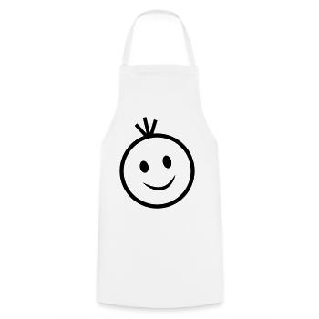 happy face - Kochschürze - Weiß - Vorne - AI Model Male 185 dark (185cm)
