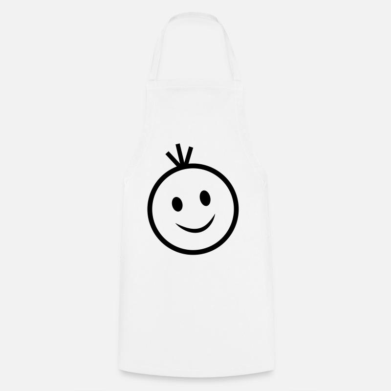happy face - Cooking Apron - white