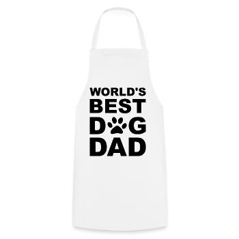 Worlds best dog dad - Tablier de cuisine - blanc - Devant - AI Model Male 185 dark (185cm)