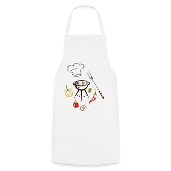 Grill Master Grill Grill Chef's Hat - Cooking Apron - white - Front - AI Model Male 185 dark (185cm)