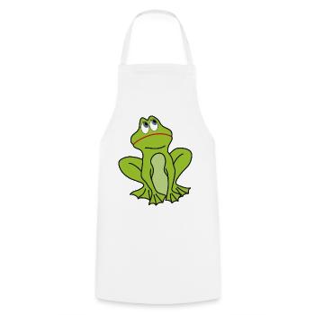 frog - Cooking Apron - white - Front - AI Model Male 185 dark (185cm)