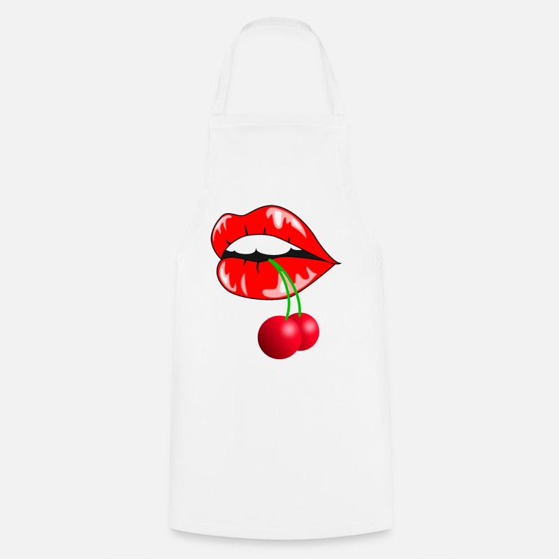 Motif Lèvres Bouche - Tablier de cuisine - blanc