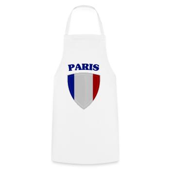 Paris (Paris) - Tablier de cuisine - blanc - Devant - AI Model Male 185 dark (185cm)