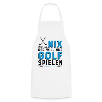 Golf spielen - Kochschürze - Weiß - Vorne - AI Model Male 185 dark (185cm)