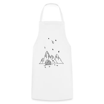mountain - Cooking Apron - white - Front - AI Model Male 185 dark (185cm)