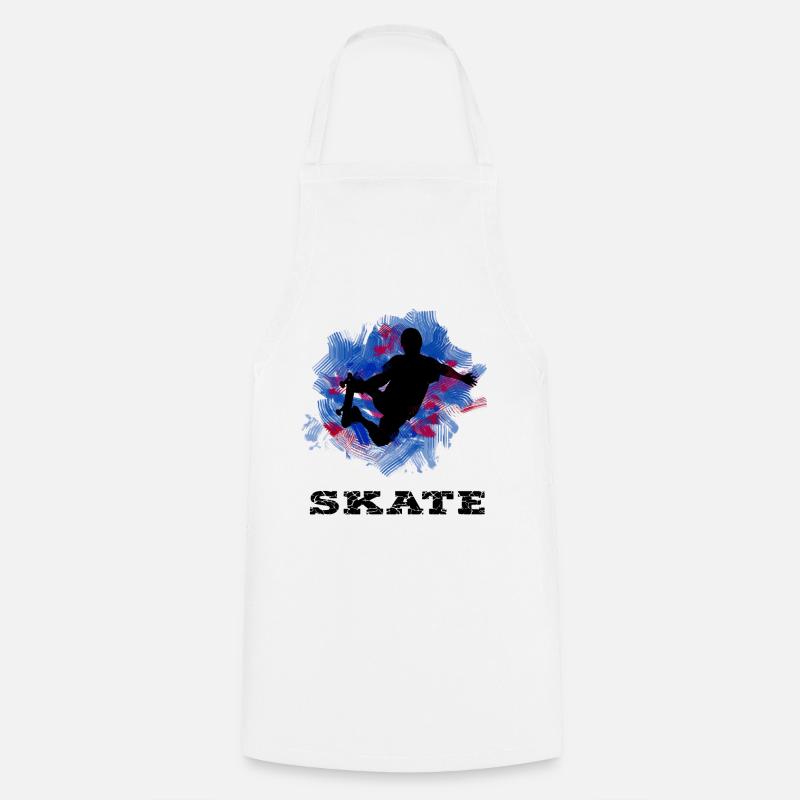 Skateboard - Kochschürze - Weiß