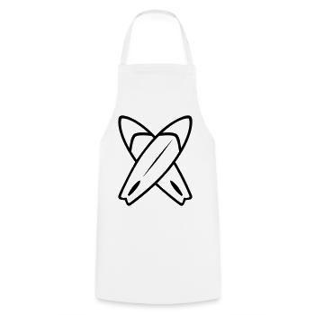 Surfboard Surfboard Cross Symbol Water Sports - Cooking Apron - white - Front - AI Model Male 185 dark (185cm)