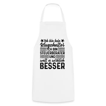 Steuerberater lustiger Spruch kein Klugscheißer - Kochschürze - Weiß - Vorne - AI Model Male 185 dark (185cm)