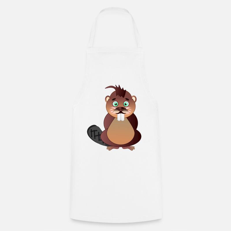 Beaver Beaver Teeth - Cooking Apron - white