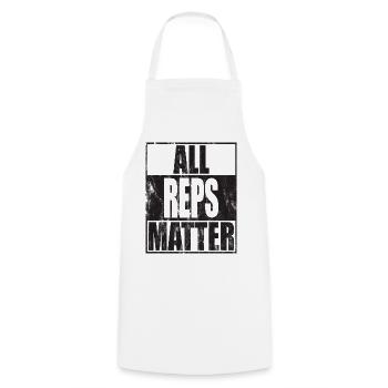 Tous les représentants comptent Calisthenics - Tablier de cuisine - blanc - Devant - AI Model Male 185 dark (185cm)