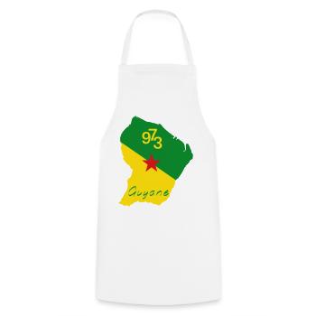 Guyana - Cooking Apron - white - Front - AI Model Male 185 dark (185cm)