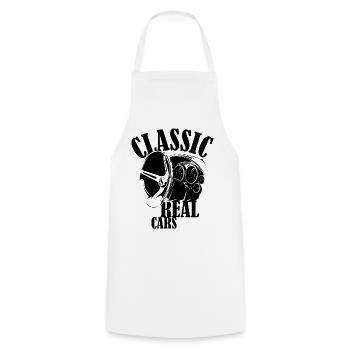 classic real cars illustration symbol cars logo - Cooking Apron - white - Front - AI Model Male 185 dark (185cm)