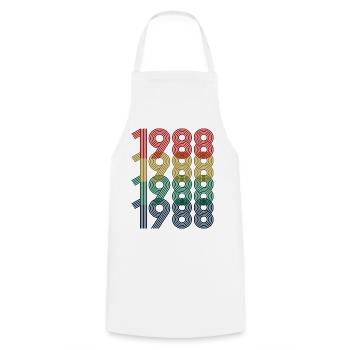 Cool Retro 1988, 34 Jahre alt, Geschenk zum 34. Geburtstag - Kochschürze - Weiß - Vorne - AI Model Male 185 dark (185cm)