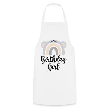 Pastel Rainbow Bear Arch - Cooking Apron - white - Front - AI Model Male 185 dark (185cm)