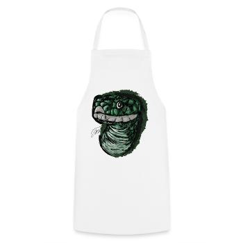 le serpent vert agile, les cadeaux d’animaux - Tablier de cuisine - blanc - Devant - AI Model Male 185 dark (185cm)