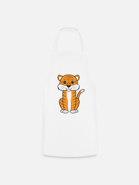 Tiger - Kochschürze - Weiß
