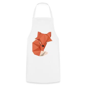 origami fox - Kochschürze - Weiß - Vorne - AI Model Male 185 dark (185cm)