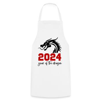 2024 - Cooking Apron - white - Front - AI Model Male 185 dark (185cm)