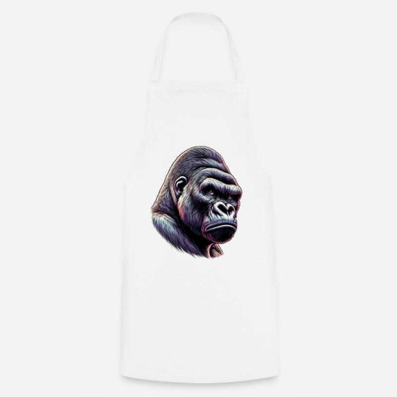 Gorilla - Kochschürze - Weiß