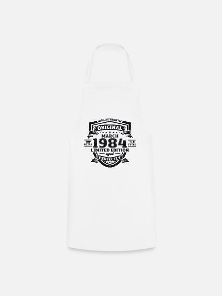 40. Geburtstag Herren Original März Jahrgang 1984 - Kochschürze - Weiß