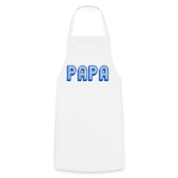 FROHER VATERTAG. PAPA. VATERTAG - Kochschürze - Weiß - Vorne - AI Model Male 185 dark (185cm)