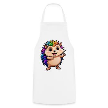 Kinder süßer Cartoon Igel - Kochschürze - Weiß - Vorne - AI Model Male 185 dark (185cm)