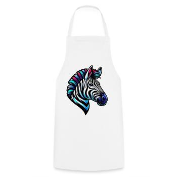 Zèbre - Tablier de cuisine - blanc - Devant - AI Model Male 185 dark (185cm)