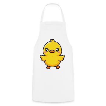 Ente Ente Ente Ente Ente - Kochschürze - Weiß - Vorne - AI Model Male 185 dark (185cm)