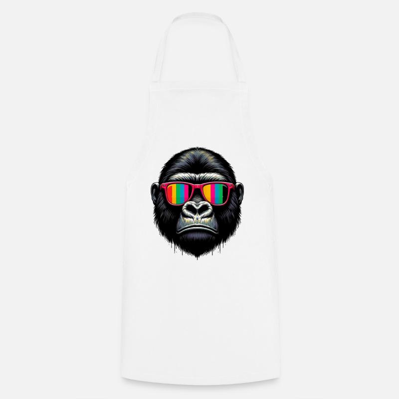 Gorilla - Cooking Apron - white
