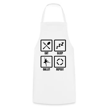 Ballet routine - Cooking Apron - white - Front - AI Model Male 185 dark (185cm)