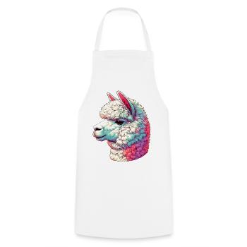 Alpaca - Cooking Apron - white - Front - AI Model Male 185 dark (185cm)