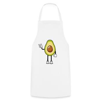 Avocado - Kochschürze - Weiß - Vorne - AI Model Male 185 dark (185cm)