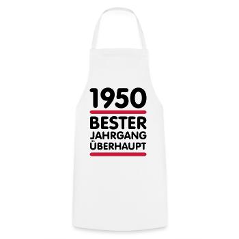 Geboren 1950 Bester Jahrgang überhaupt - Kochschürze - Weiß - Vorne - AI Model Male 185 dark (185cm)