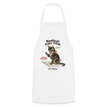 Radical Cats Club – Vintage Cat Lovers - Tablier de cuisine - blanc - Devant - AI Model Male 185 dark (185cm)
