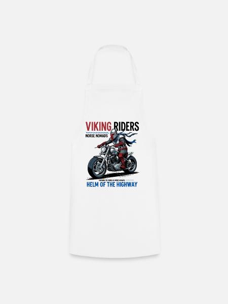 Wikinger Biker - Kochschürze - Weiß