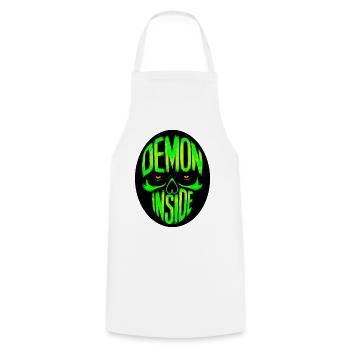 Demon inside - Cooking Apron - white - Front - AI Model Male 185 dark (185cm)