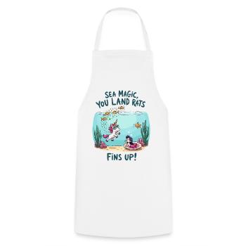 Magie de la mer avec Licorne - Tablier de cuisine - blanc - Devant - AI Model Male 185 dark (185cm)